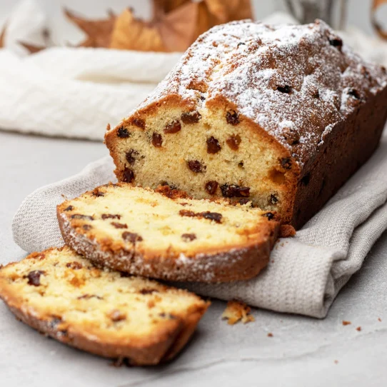 Healthy raisin pound cake for your evening snacks